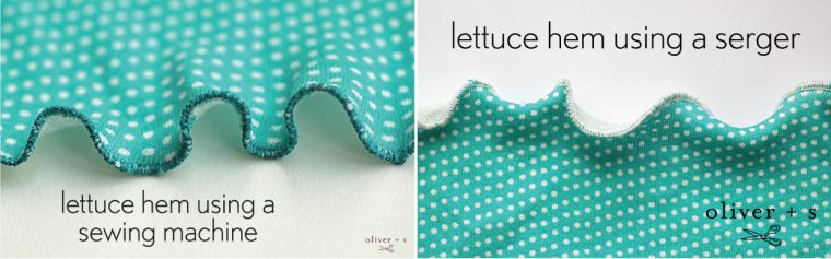 Lettuce Hem Using a Sewing Machine or Serger