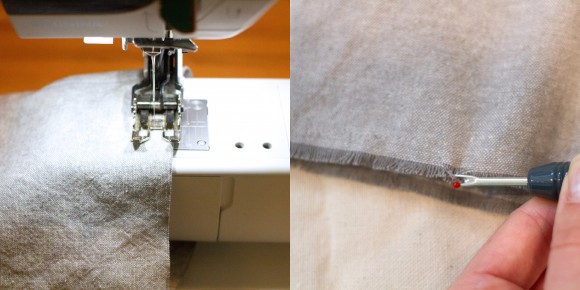 frayed hem