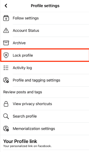 lock profile 
