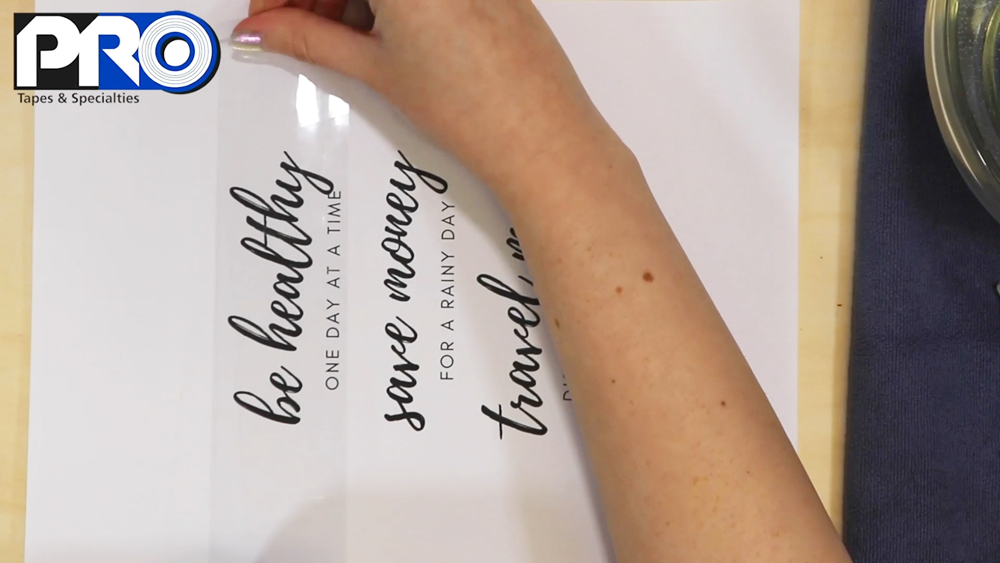 Cover your printed text with strips of Pro® JLAR.
