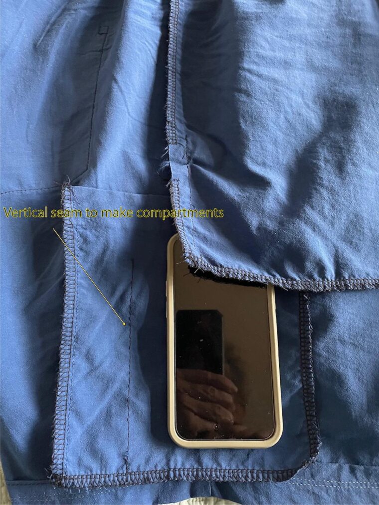 Liesl + Co Lisboa Walking Shorts-Demonstration of Pocket Size