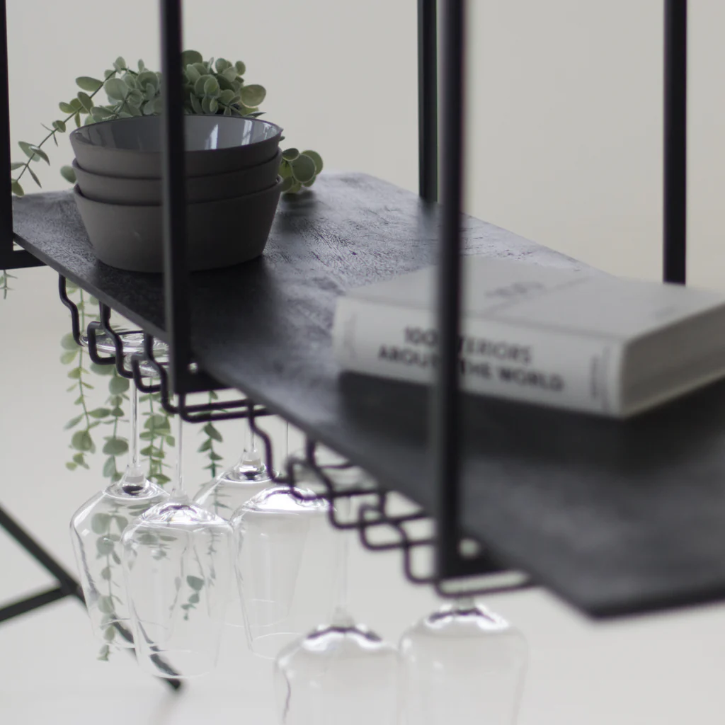 Hanging wine glass rack
