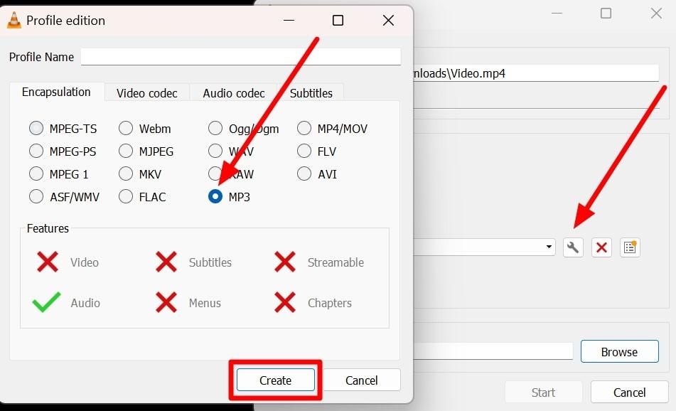 access profile settings to choose formatÂ