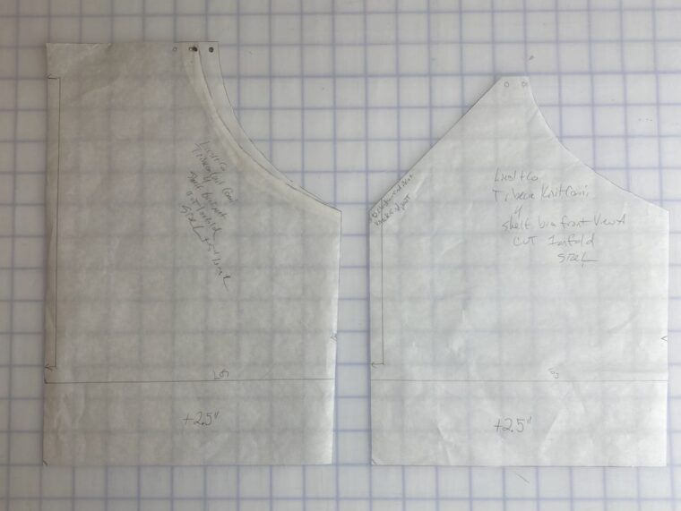 Liesl + Co Tribeca Knit Cami: Full Bust Adjustment-Note the final length for future usage