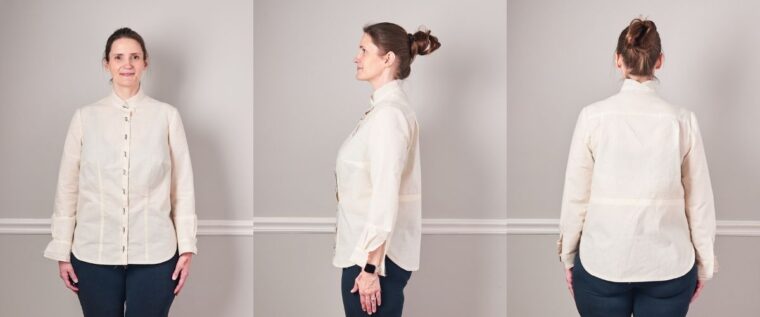 Liesl + Co Classic Shirt Muslin-final view after adding a vertical dart