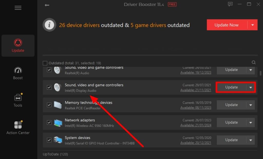 update your required audio driverÂ