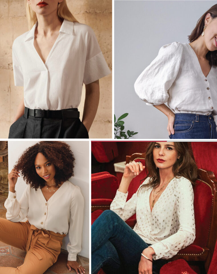 Scalloped Edge Geneva Blouse