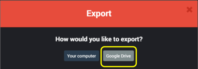 select google drive