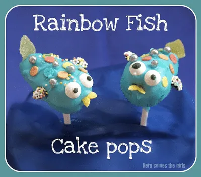 Rainbow Fish cake pops Rainbow Fish cake pops