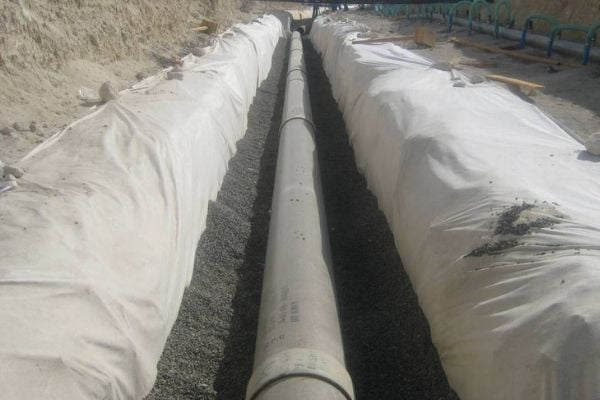 blog image of drainage geotextile membrane lotrak 100 used for french drain