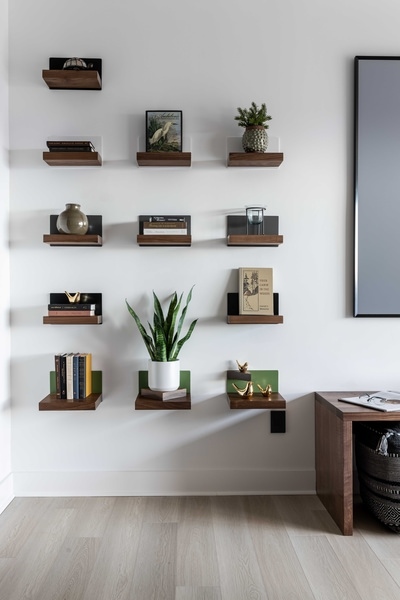 shelving with a delicate balance of composition and harmony