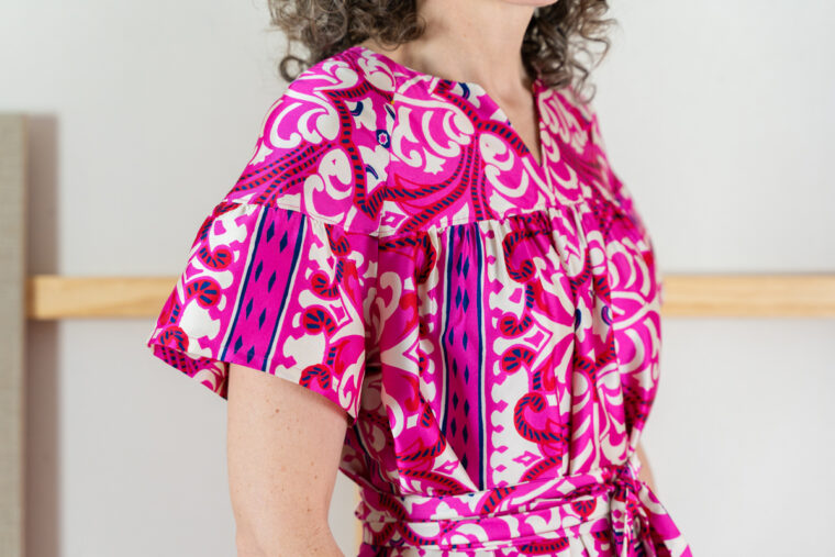 the new Liesl + Co Positano Blouse + Dress sewing pattern