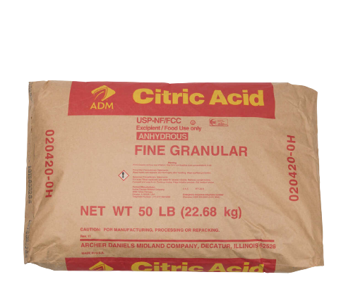tan paper bag with red and yellow text