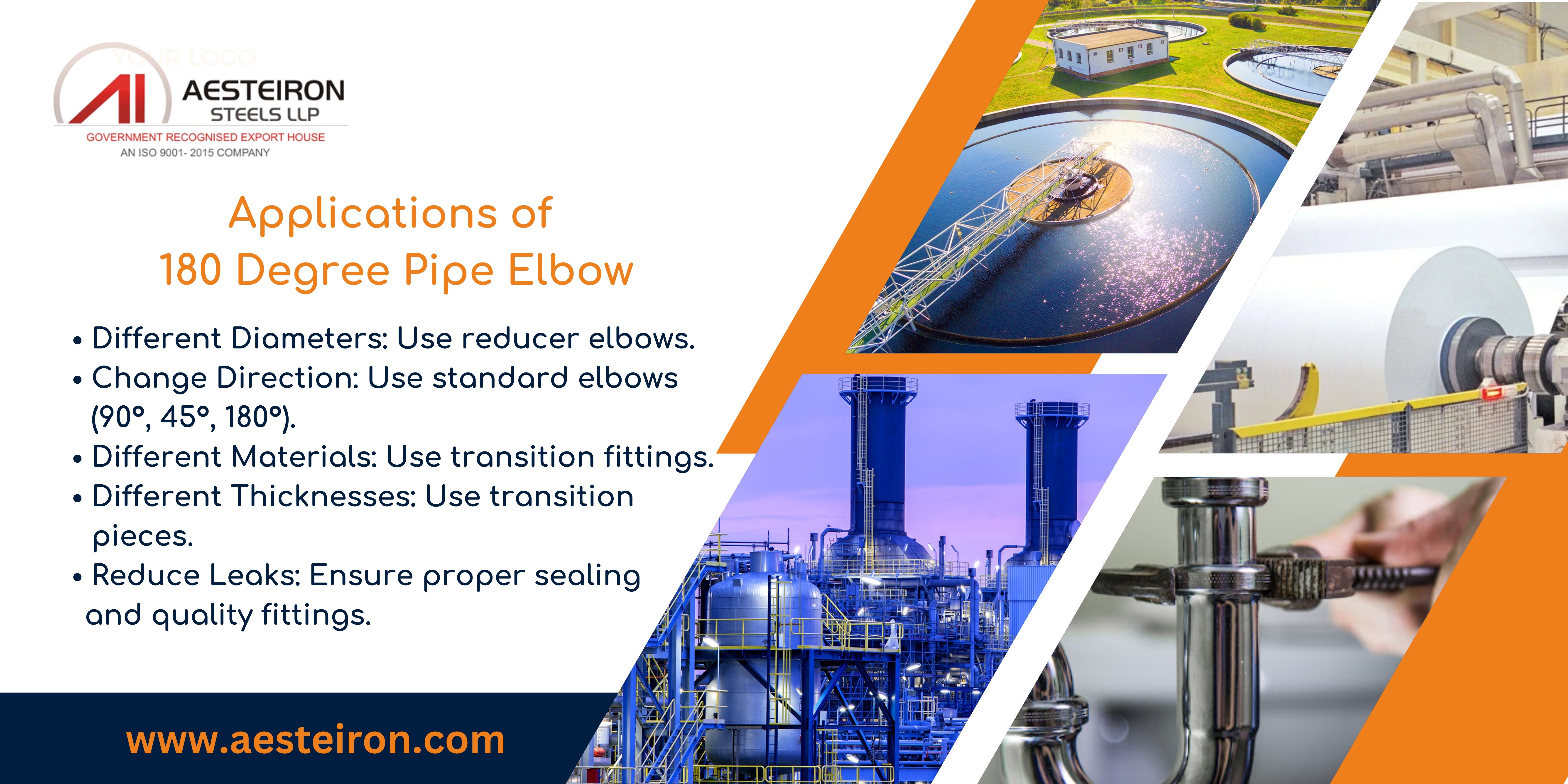 applications of 180 degree pipe elbow