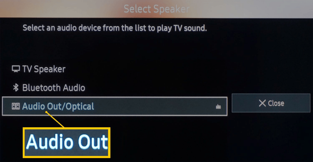 check tv audio setting