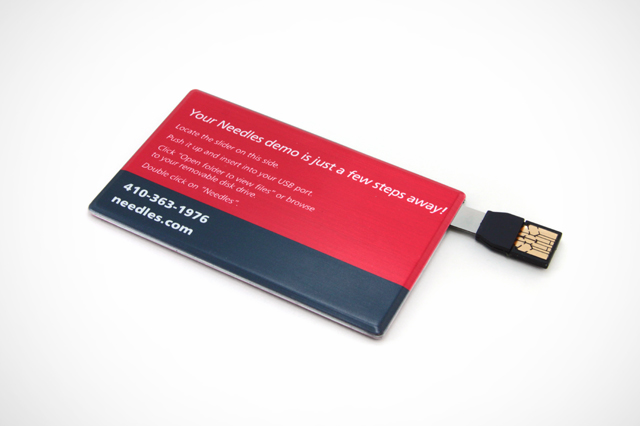 Needles Wallet Card Custom USB Drives