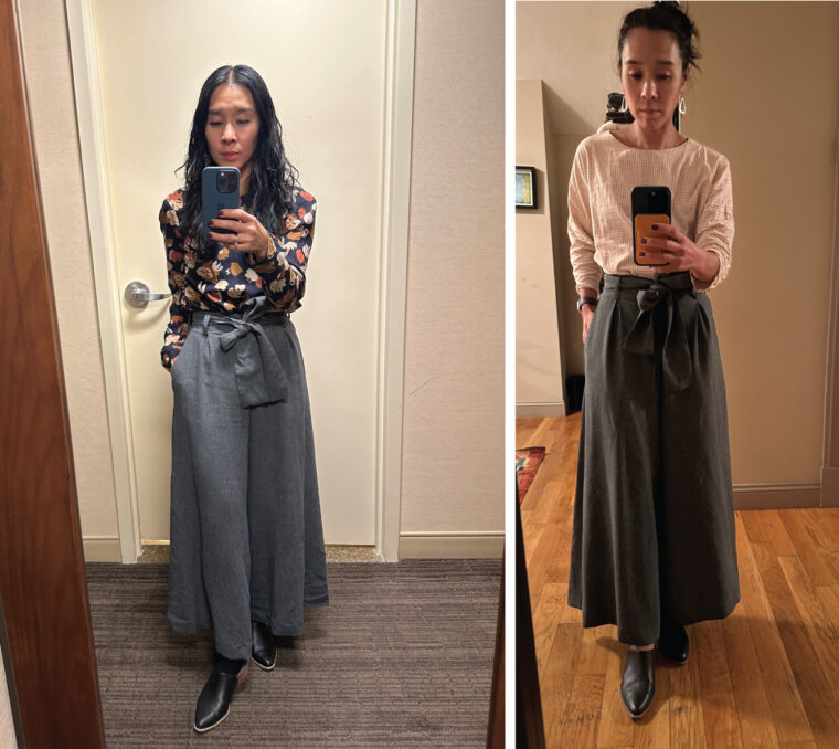 Testing Photos of the New Liesl + Co Cannes Wide-Legged Trousers Sewing Patterns