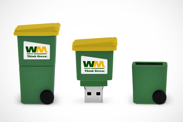 CustomUSB Flash Drive | Waste Management Recycling Bin Replica