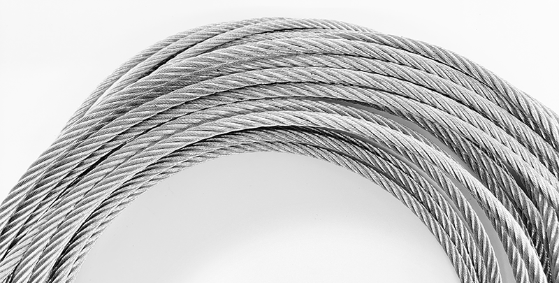 Galvanized steel wire rope.