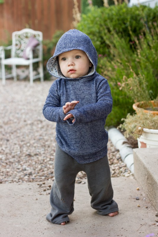 Oliver + S School Bus T-shirt with added hood