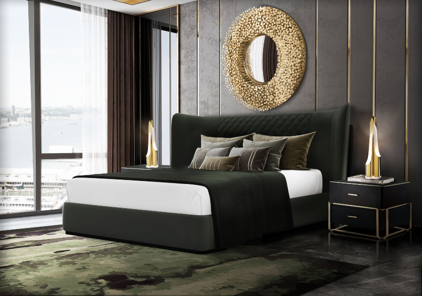 A Sense Of Security: Master Bedroom Design In Deep Green Tones