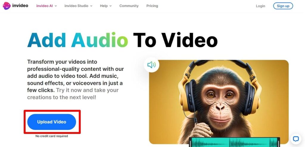 enter the add to audio to video windowÂ