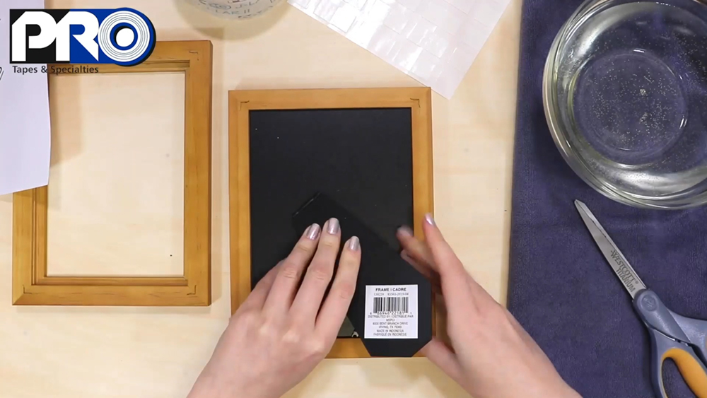 Prepare your frames by removing the backing and glass.