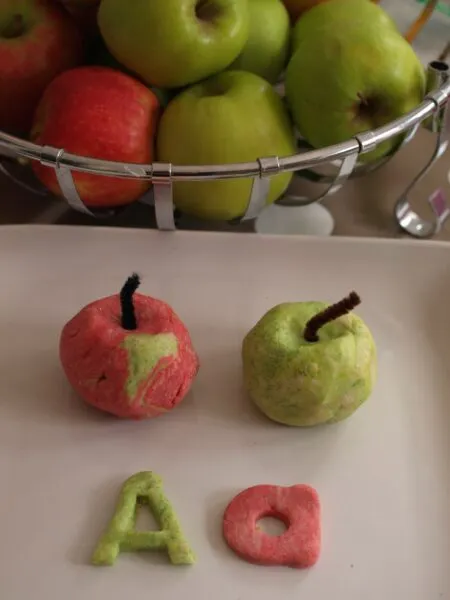 Children Playing with Apple-Scented Play Dough