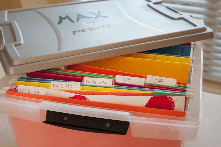 Organization // School Memories Storage by Fresh Mommy Blog