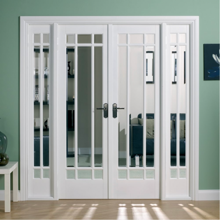 white internal bifold doors closed