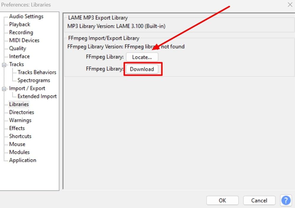 download and integrate ffmpeg libraryÂ