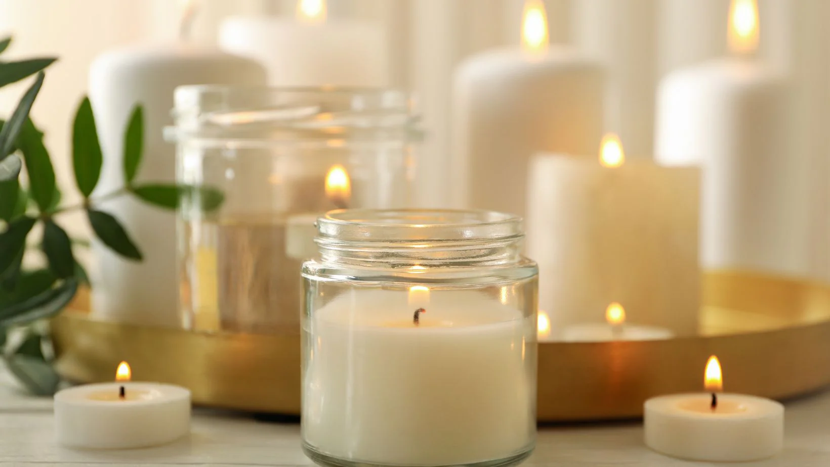 A set of decorative candles