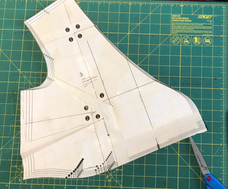 How to make a full bust adjustment on the Saint-Germain Wrap Dress.
