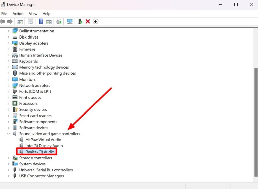 find realtek audio driver