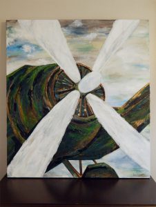 I had the vision of an abstracted antique airplane for my sonâ€™s room.