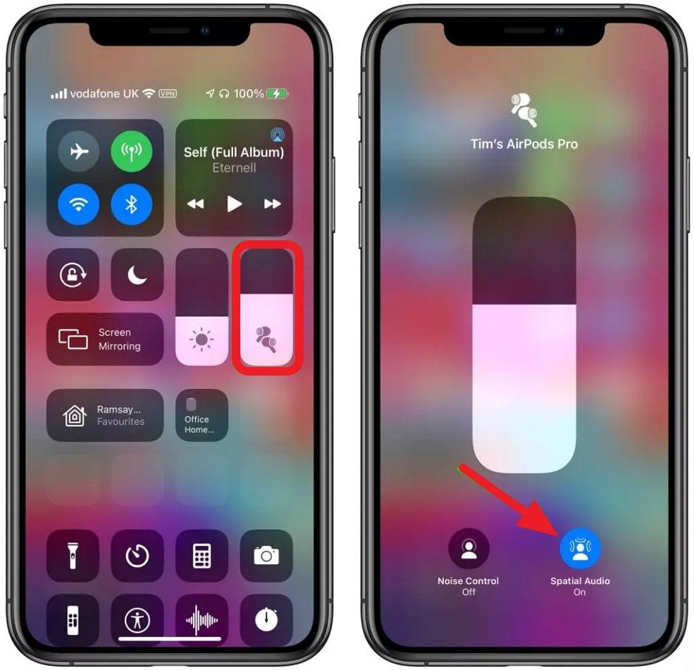activate spatial audio iphone
