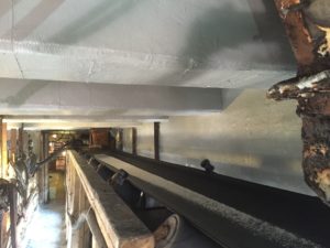 CarbonSeal system installation with topcoat applied to beams, slabs and walls.