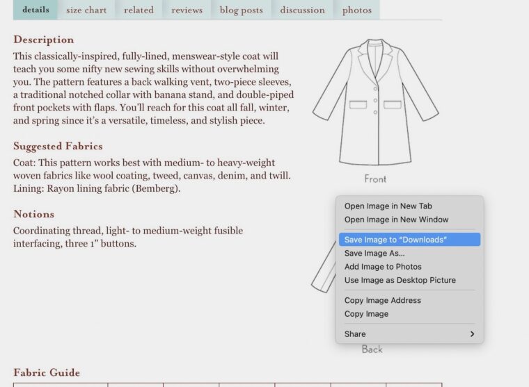 Saving a line drawing image from a website