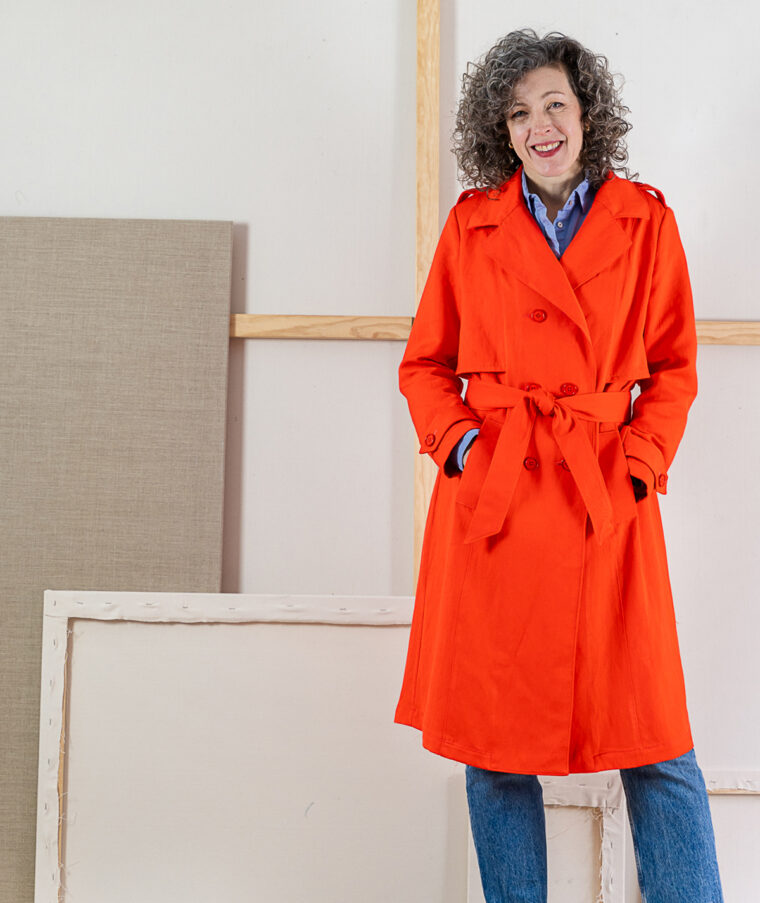 Brightly Colored Trench Coat