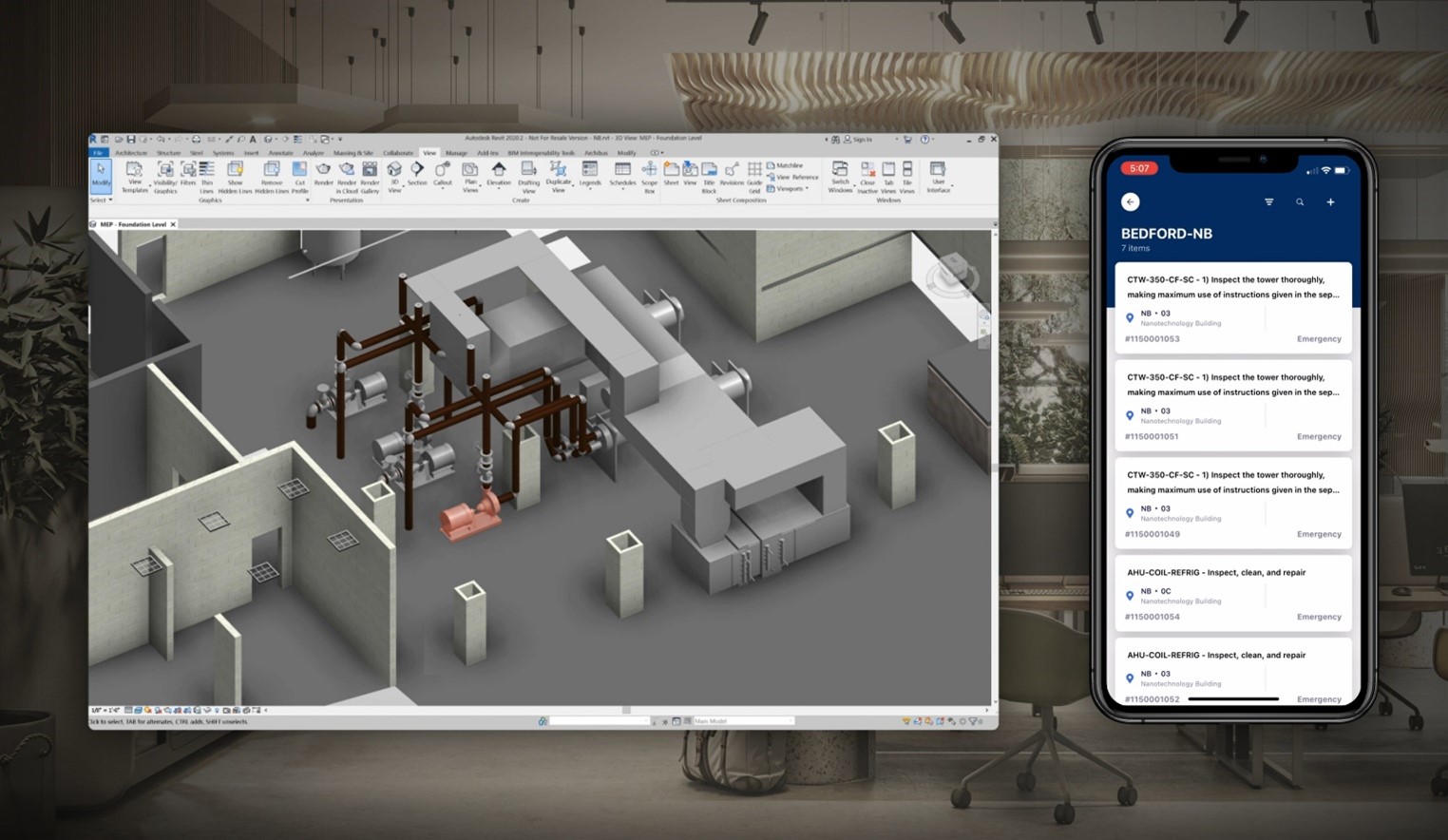 Software used to manage facility operations