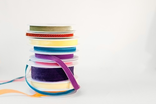 Velvet ribbons from The Ribbon Jar