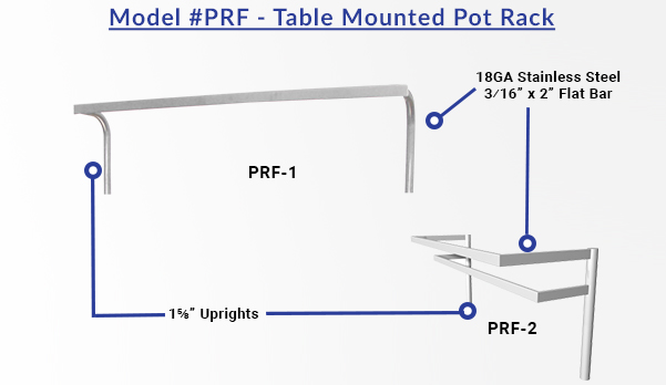IMC Table-Mounted Pot Rack PRF