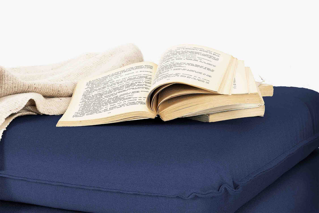 Pouffe Blue Upholstery