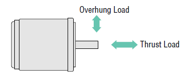 Overhung load and thrust load of a motor