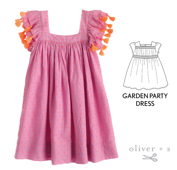 Add some tassel trim to the sleeves of the Oliver + S Garden Party Dress