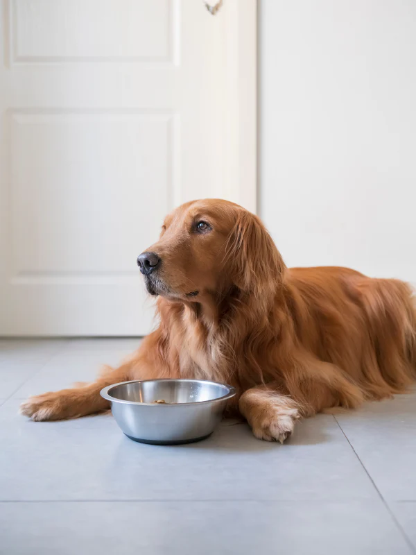 dog eating