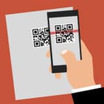 Scanning a QR code with a phone