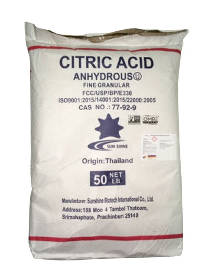 white bag with blue and red text