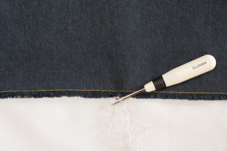 Raw edge hem