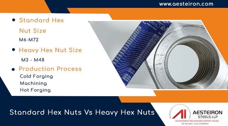 standard hex nuts vs heavy hex nuts specification
